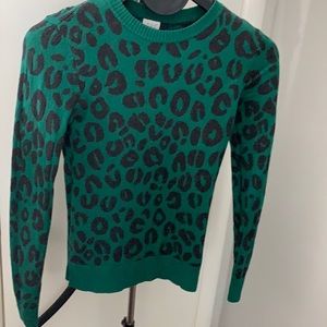 A. New. Day. Leopard Print Crew Neck Sweater